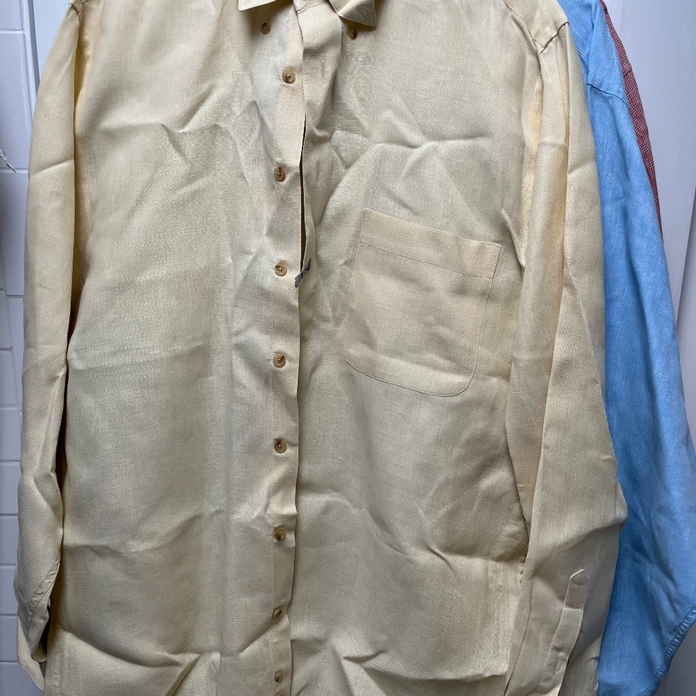 light yellow linen shirt